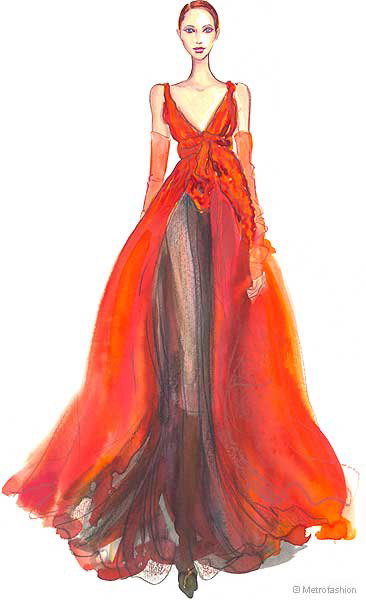 Metrofashion Fashion Sketches fashion illustration database evening dresses