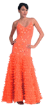 Clearance - Orange Salsa Evening Gown <br> Embroidered Prom Dress