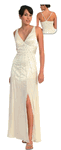 Clearance - Wedding Dress Ivory Starburst<br>Beaded Mid-Back