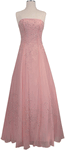 Final Clearance - Princess Pink <br>  Prom Dress Chiffon Layered Beaded Ball Gown