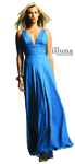 Marcia Dark Turquoise Evening Dress <br> Shoulder Strap Brooch 5801