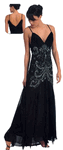 Clearance - Black Jeweled Prom Dress <br> Fleur De Le Beadwork