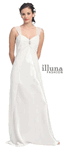 White Illusion Bridal Dress <br> Sweetheart Brooch Chiffon