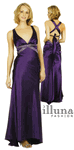 Homecoming Dress Halter Purple 2009 <br> Jeweled Waist Criss Cross Back