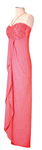 Final Clearance - Flounce Red <br> Prom Dress High Low Grecian <br> Embroidered